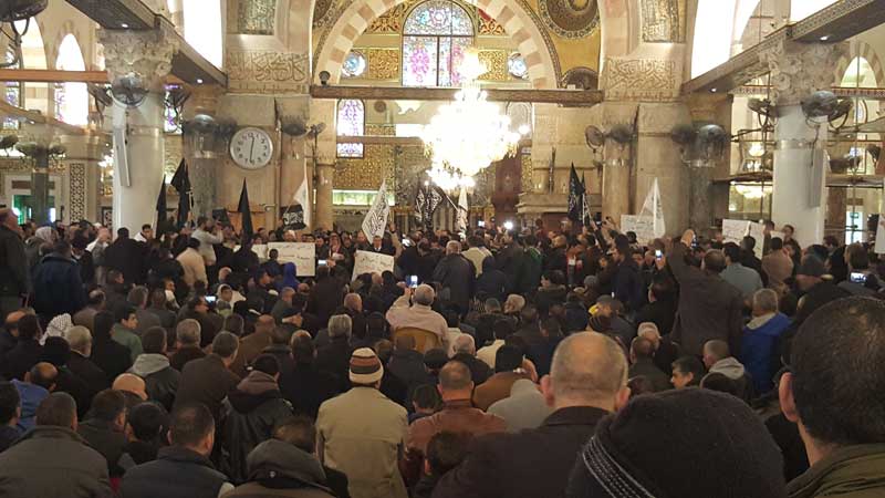 حزب التحرير يوجه نداءً من قلب المسجد الأقصى لإغاثة حلب ونصرة أهل الشام