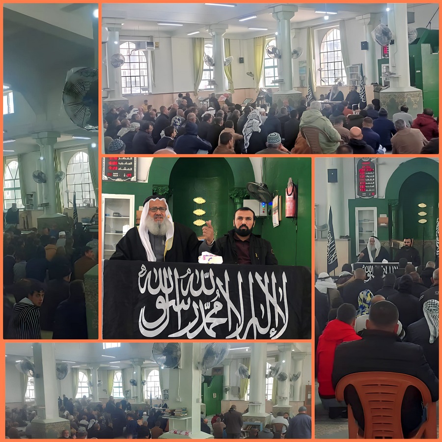 شباب حزب التحـ.رير في مسجد يطا الكبير يعقدون محاضرة حاشدة 
