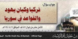 جواب سؤال: تركيا وكيان يهود والقواعد في سوريا